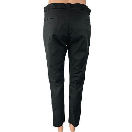Banana Republic Women's Black Mid Rise Stretch Zip Slim Trouser Pants Size 4