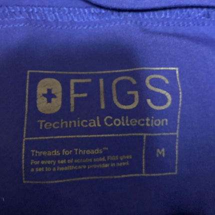 Figs Women's Blue Straight Doctor Nursing Medical Scrub Sweat Pants Size M