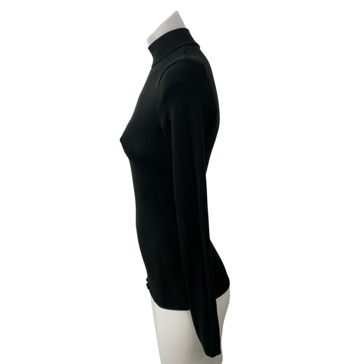 Zara Women's Black Long Sleeve Knit Turtleneck Base Layer Sweater Top Size S