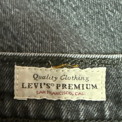 Levi's 501 Swan Island Gray Wash High Waist Stretch Skinny Denim Jeans Size 26