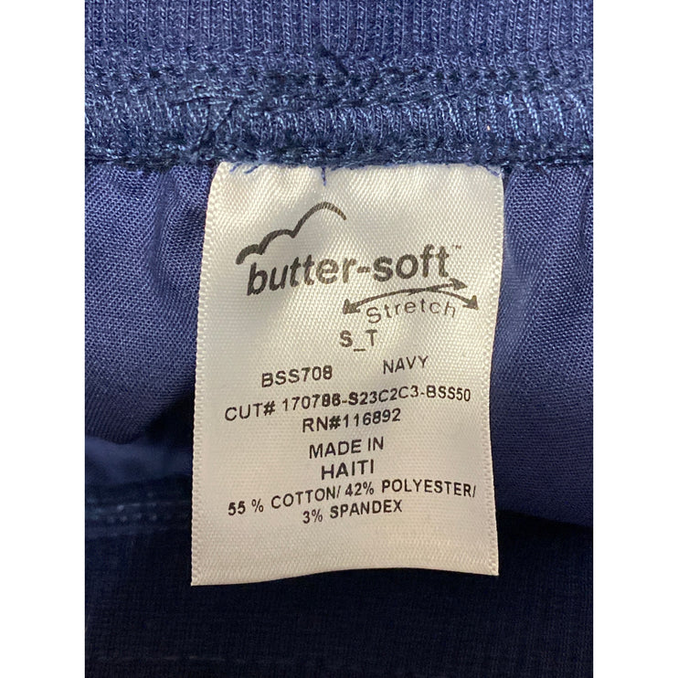 NEW Butter-soft Women's Navy Blue Tapered Leg Cargo Jogger Scrub Pants Size S