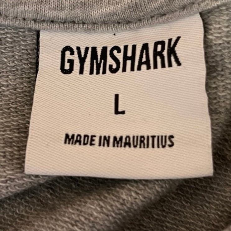 Gymshark Womens Grey Crew Neck Raglan Long Sleeve Training Cropped Sweater Top L