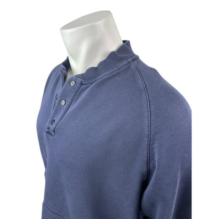 Ted Baker Men's Navy Blue Mock Neck Long Sleeve Henley Sweater Sweatshirt Top 6