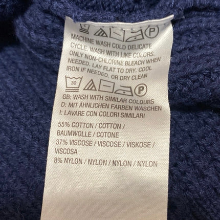 Isaac Mizrahi Men's Blue Cable Knit Crewneck Long Sleeve Sweatshirt Sweater XS