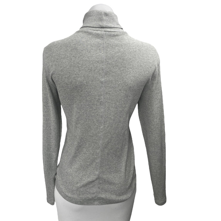 Everlane Women's Gray Rib Knit Turtleneck Long Sleeve Sweatshirt Sweater Top L