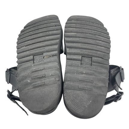 Dr. Martens Voss Hydro Black Leather Ankle Strap Platform Slingback Sandals 10