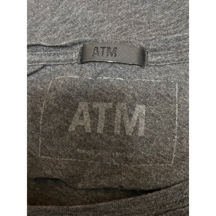 ATM Men's Black Knit Short Sleeve Crew Neck Basic Casual T Shirt Tee Top Size S
