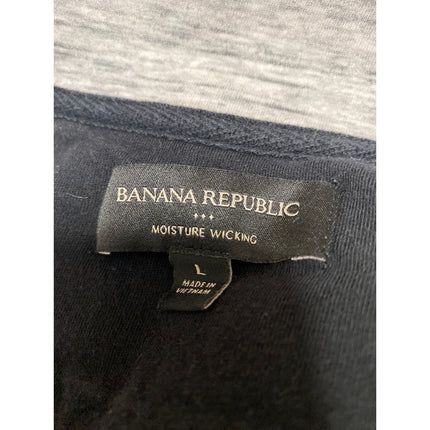 Banana Republic Gray Heathered 1/4 Zip Long Sleeve Sweatshirt Sweater Top Size L