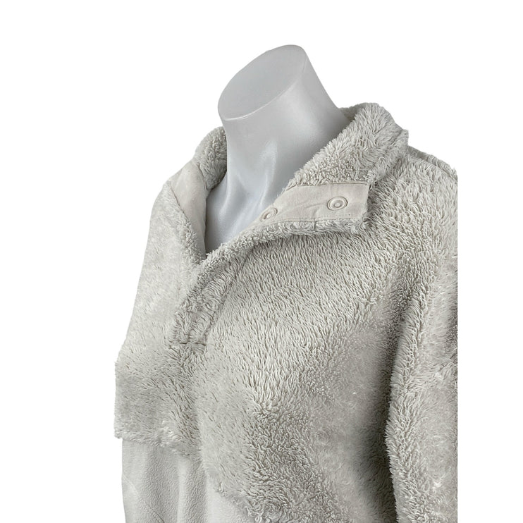 All in Motion Women's White Sherpa Fleece Yoga Athletic Activewear Sweatshirt XS