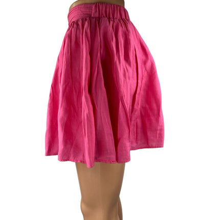 Pookie & Sebastian Women's Red Pleated High Waisted A Line Mini Skirt Size S