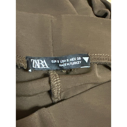 Zara Women's Brown High Waisted Stretch Yoga Flared Bootcut Leggings Pants Sz S