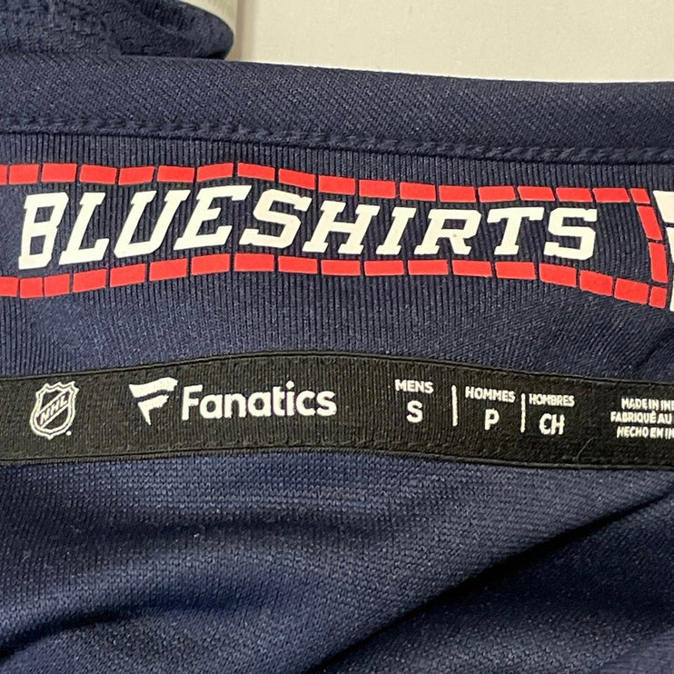 Fanatics New York Rangers NHL Hockey Mika Zibanejad 93 Blue Jersey Shirt Size S
