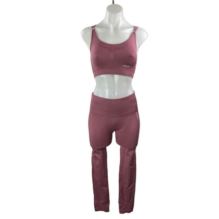 Gymshark Womens Mauve Pink Activewear Seamless Sports Bra & Legging Pants Sets S