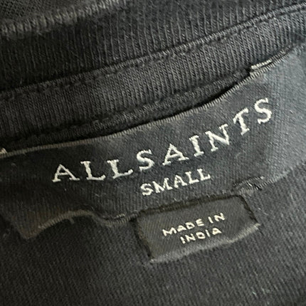 ALLSAINTS Men's Black Short Sleeves Crew Neck Graphic Basic Tee T-shirt Top Sz S