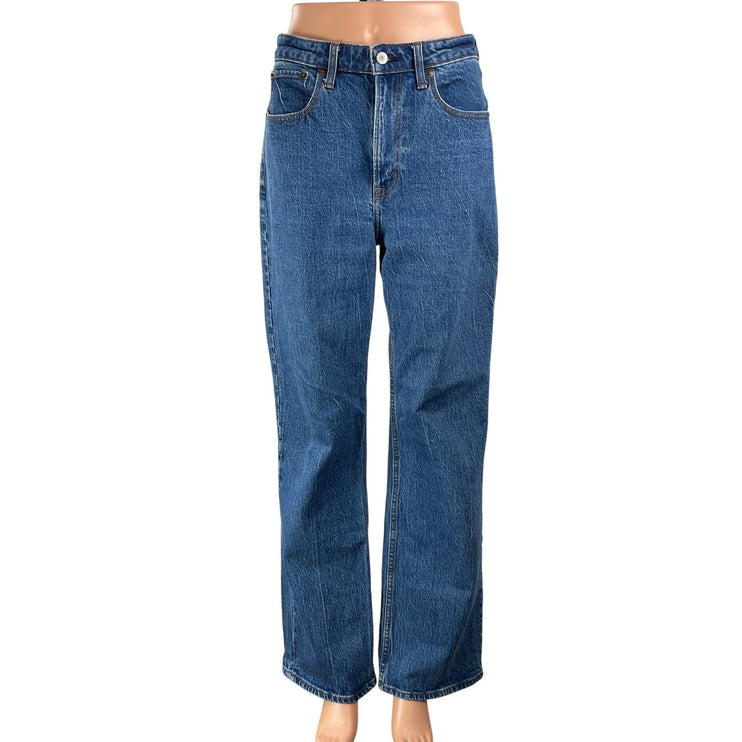 Abercrombie & Fitch The 90s Relaxed High Rise Straight Blue Denim Jeans Size 27