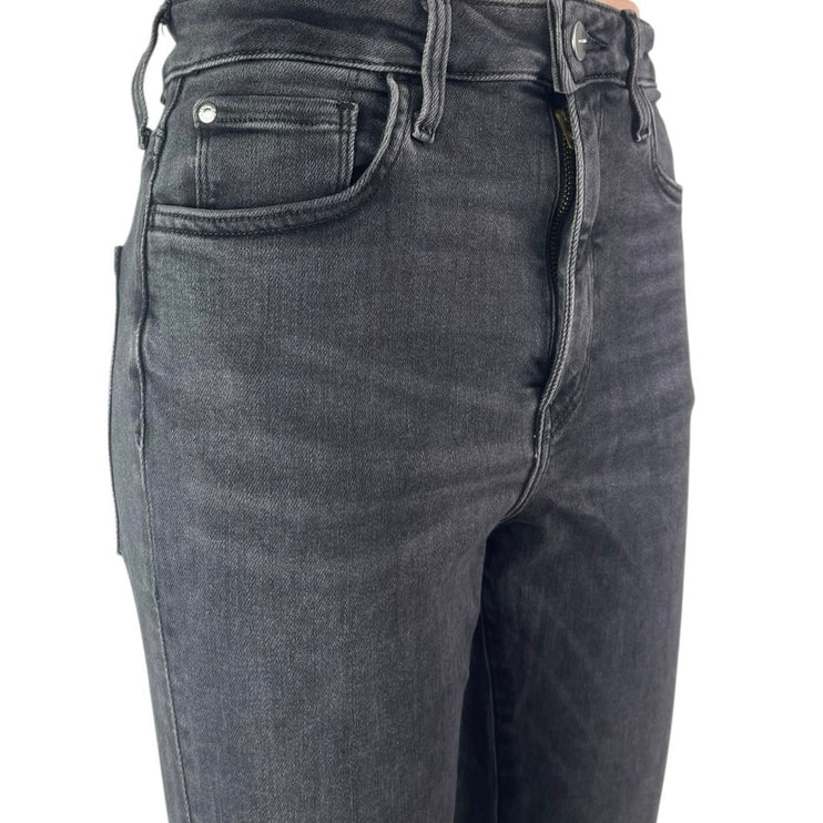 H&M Women's Black High Waisted Button Zip Slim Fit Skinny Denim Jeans Pants Sz S