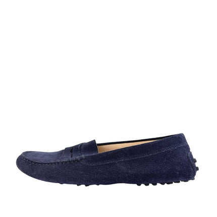Tod's Gommino Women's Blue Suede Low Top Slip On Flats Loafers Shoes Size US 6