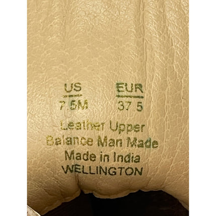 Sam Edelman Wellington Beige Tan Round Toe Slip On Mid Calf Chelsea Boots Sz 7.5