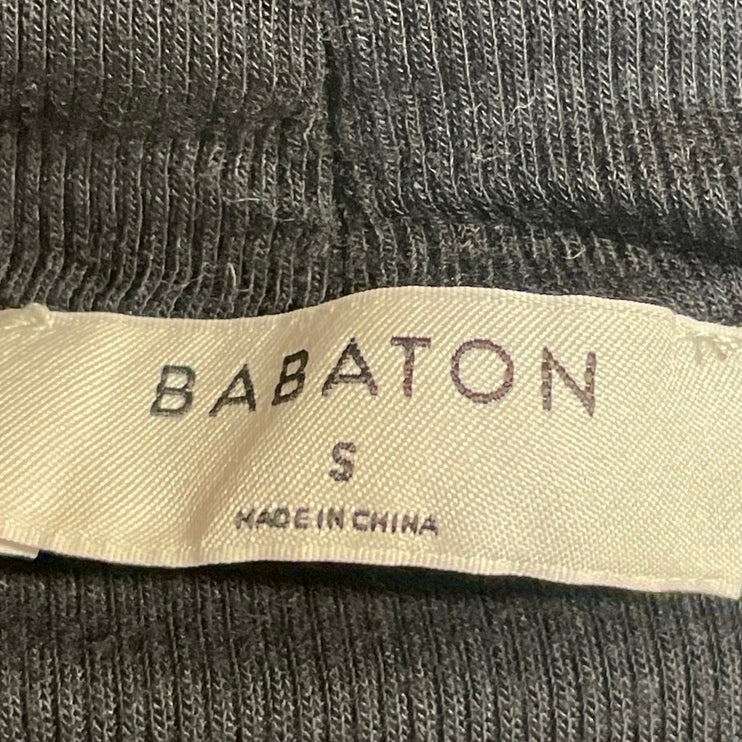 Aritzia Babaton Women's Black Rib Knit Long Sleeve Turtle Neck Sweater Top Sz S