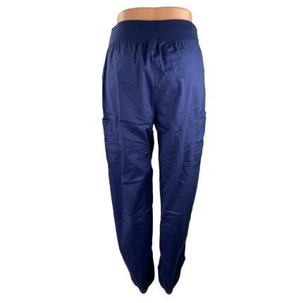 NEW Butter-soft Women's Navy Blue Tapered Leg Cargo Jogger Scrub Pants Size S