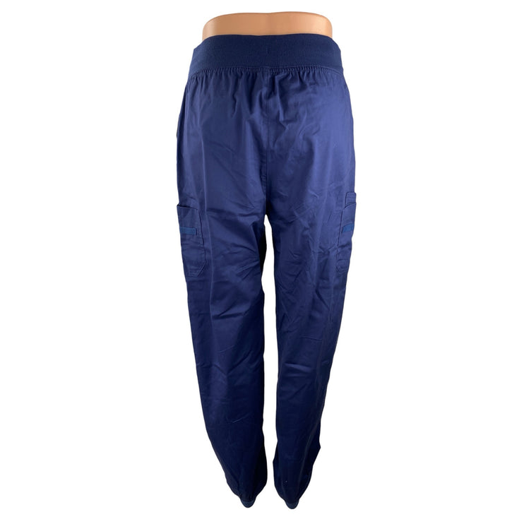 NEW Butter-soft Women's Navy Blue Tapered Leg Cargo Jogger Scrub Pants Size S