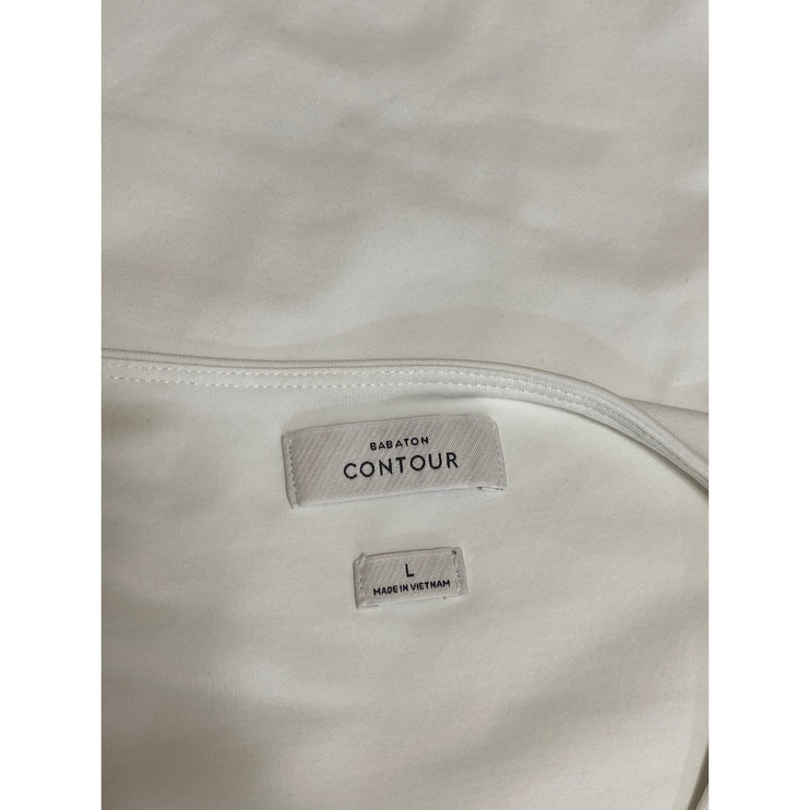 Aritzia Babaton Contour Women's White Long Sleeve Tee T-shirt Bodysuit Top Sz L