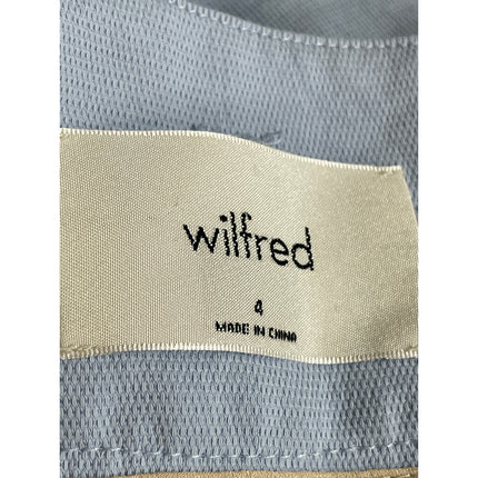 Aritzia Wilfred Women's Blue High Rise Belted Wide Leg Bermuda Paperbag Shorts 4