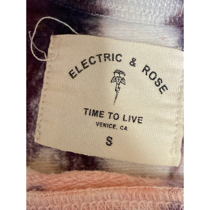 Electric & Rose Womens Multicolor Long Sleeve Tie Dye Crew Neck Sweatshirt Top S