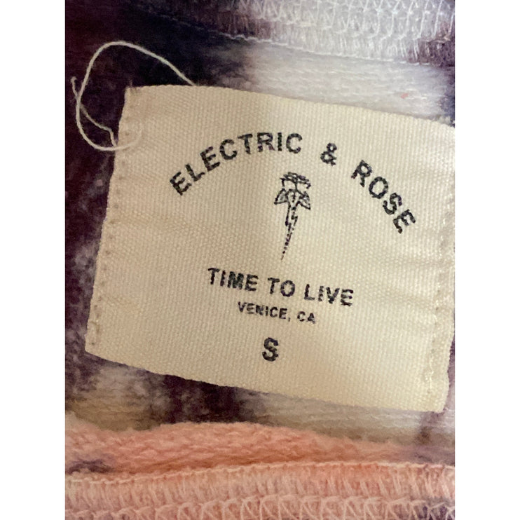Electric & Rose Womens Multicolor Long Sleeve Tie Dye Crew Neck Sweatshirt Top S