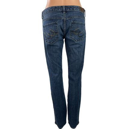 Express Stella Women's Blue Low Rise Y2k Medium Wash Skinny Denim Jeans Size 6