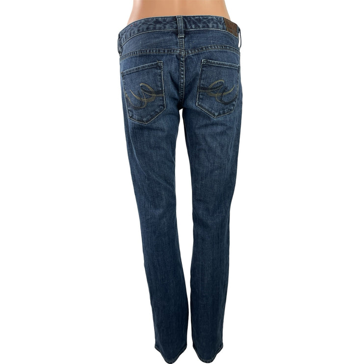 Express Stella Women's Blue Low Rise Y2k Medium Wash Skinny Denim Jeans Size 6