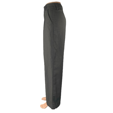 H&M Women's Gray High Waisted Pleated Wide Leg Trousers Dress Pants Size XS