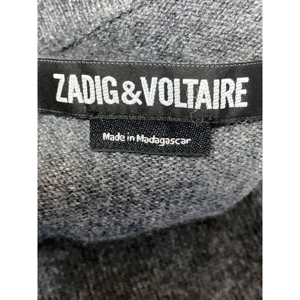 Zadig & Voltaire 100% Cashmere Uneven Hem Long Sleeve Sweatshirt Sweater Top S