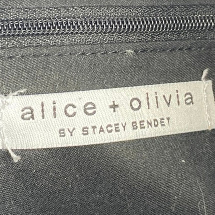 Alice + Olivia Women's Black Daisy Print Floral Canvas Zipper Travel Duffel Bag