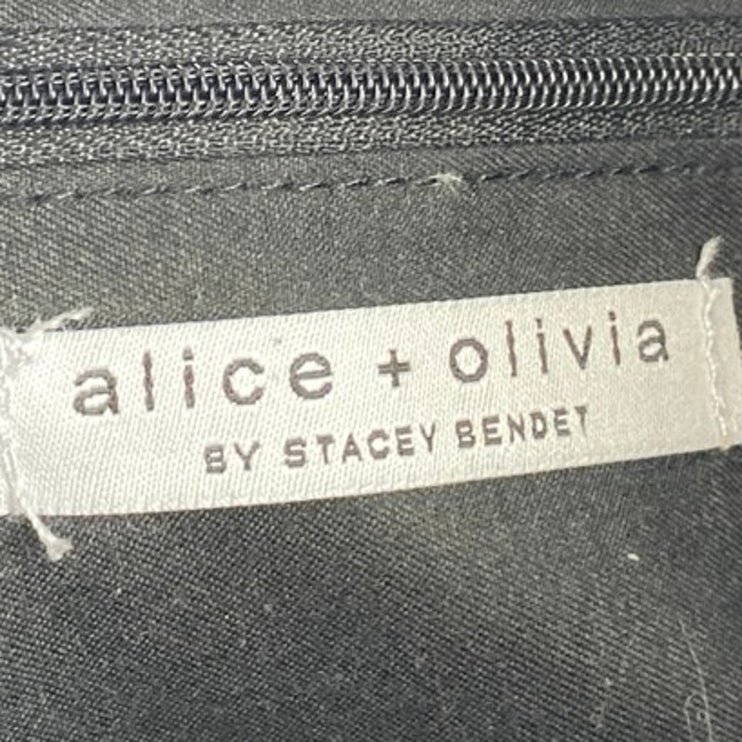 Alice + Olivia Women's Black Daisy Print Floral Canvas Zipper Travel Duffel Bag