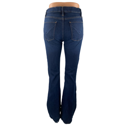 Hudson Women's Dark Blue Wash Mid Rise Skinny Bootcut Flare Denim Jeans Pants 28