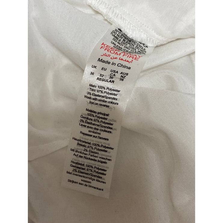 NEW Boohoo MAN White Floral Lace Relaxed Sheer Straight Trousers Suit Pants 36