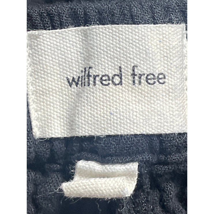 Aritzia Wilfred Free Sail Black Drawstring Wide Leg Casual Lounge Shorts Size M