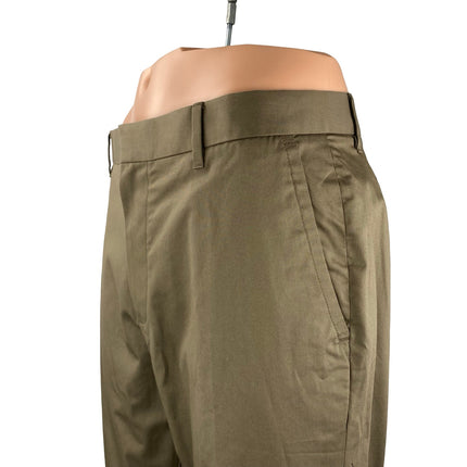 Bonobos Thursday Mens Olive Green Khaki Slim Fit Straight Trousers Pants Size 35