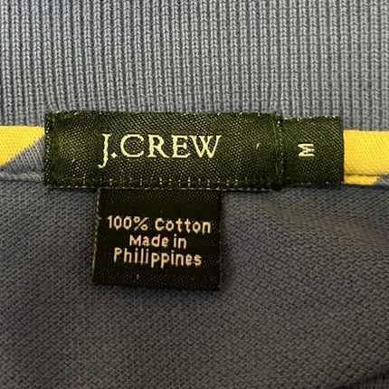 J.Crew Men's Blue Cotton Short Sleeve Collared Button Golf Polo Shirt Top Size M