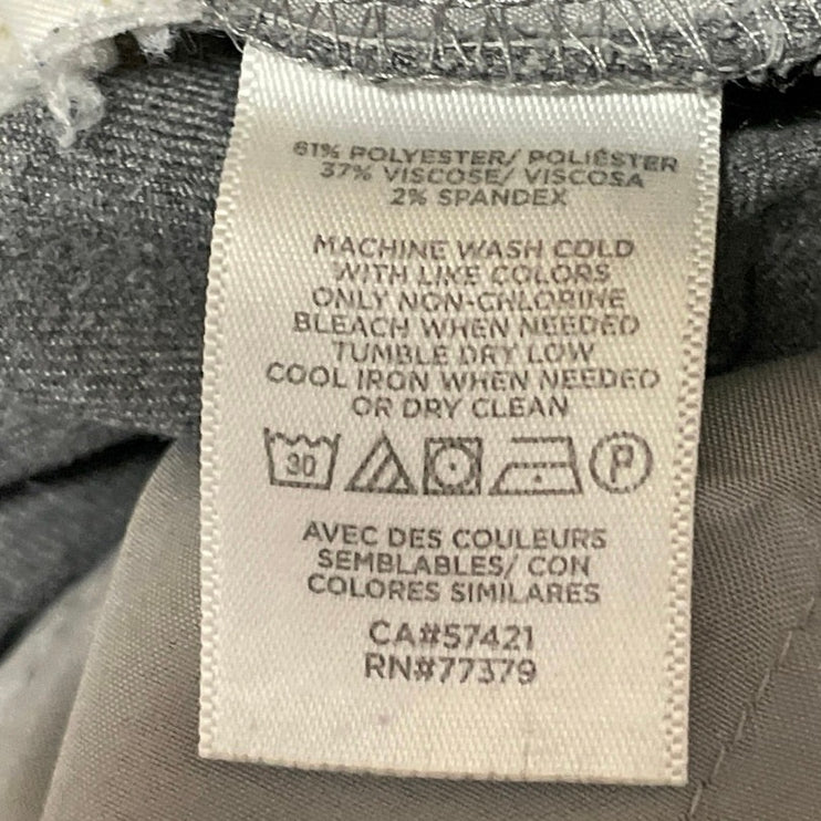 Ann Taylor Women's Gray High Rise Elastic Waist Baggy Wide Leg Trousers Pants XS
