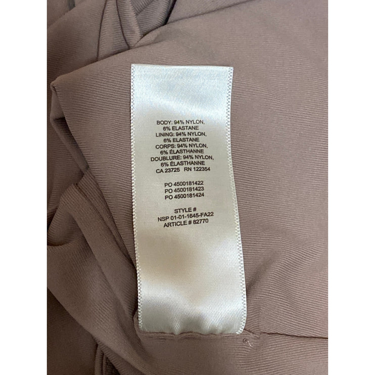 Aritzia Babaton Women's Brown Tan Sleeveless Scoop Neck Crop Tank Top Size S