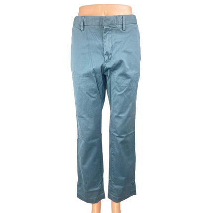 Banana Republic Aiden Blue High Rise Slim Fit Straight Trouser Chino Pants 32x30