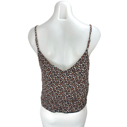 Madewell Multicolor Floral Sleeveless Cami Camisole Button V-neck Tank Top Sz 6