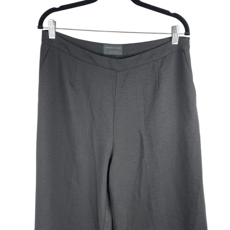 Modern Citizen Womens Black High Waisted Wide Leg Cropped Trousers Pants Size XL