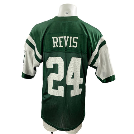 Reebok NFL New York Jets Darrelle Revis #24 Men's White Green Football Jersey M