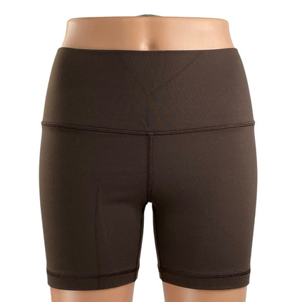 Aritzia TNA Brown High Rise Yoga Workout Gym Running Athletic Biker Shorts Sz S