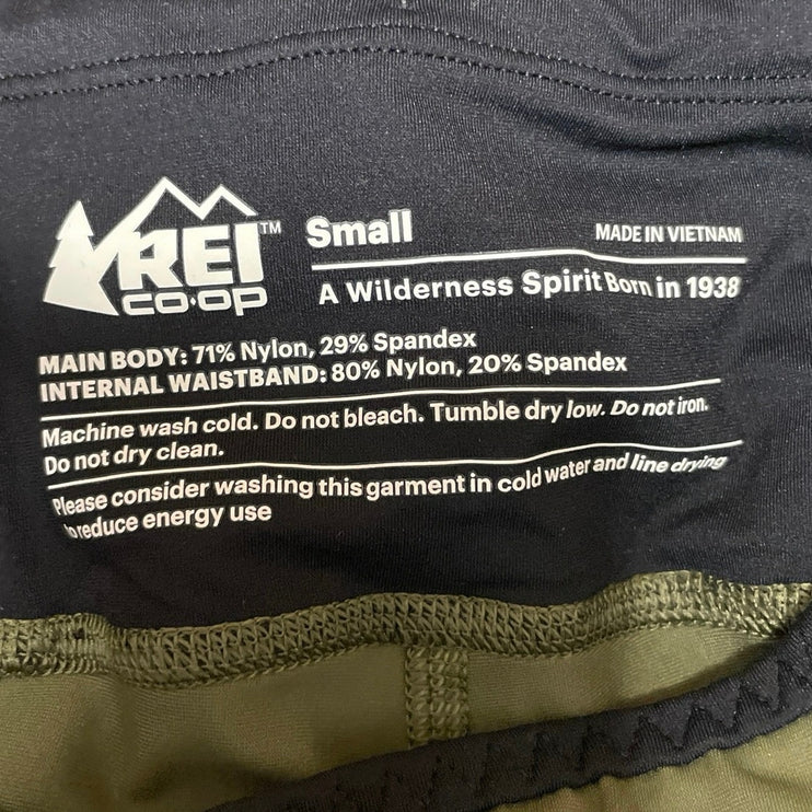 Rei Women's Green Mid Rise Hiking Outdoor Yoga Gym Athletic Biker Shorts Size S