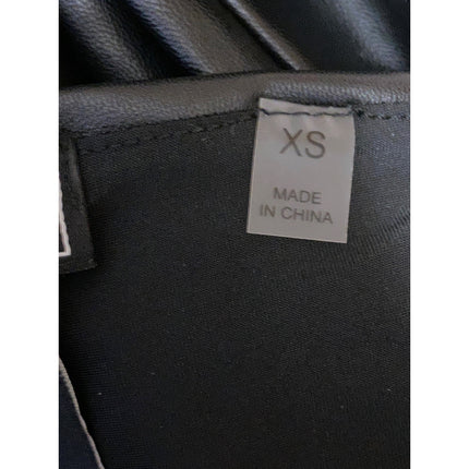 Bagatelle Women's Black Faux Leather Vegan Flared Bootcut Leggings Pants Size XS