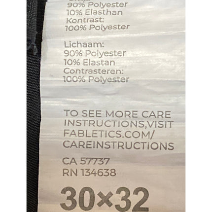 Fabletics Men's Black High Rise Slim Fit Tapered Trousers Office Dress Pants 30